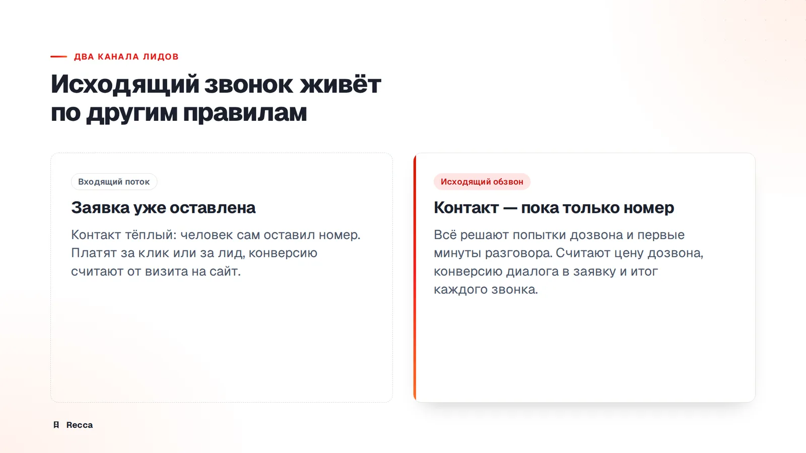 Чем исходящий обзвон отличается от входящего потока