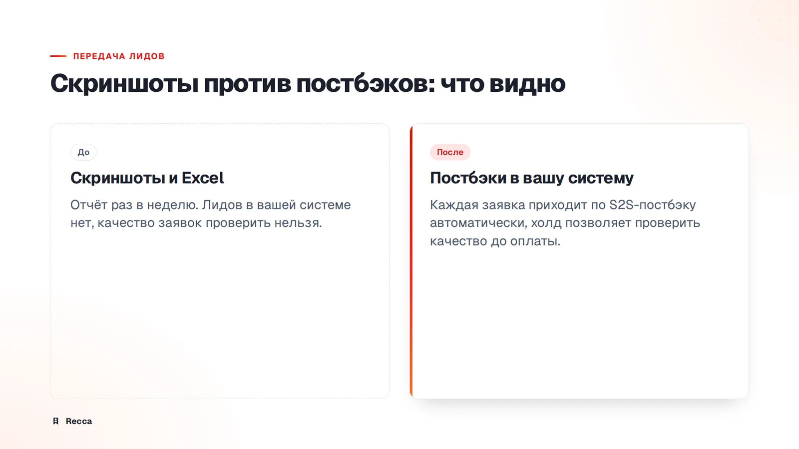 Техническая прозрачность: постбэки и отчётность